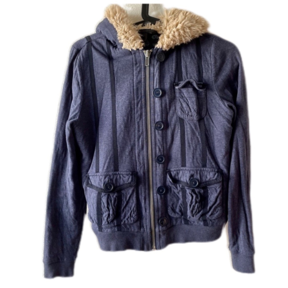 Marc by Marc Jacobs Faux Fur hood Zip up Coat